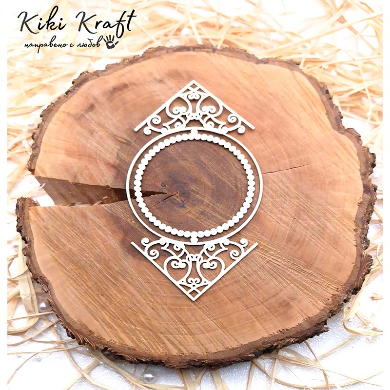 Рамка от бирен картон,0773 - Лазерно изрязана, екологична и уникална!