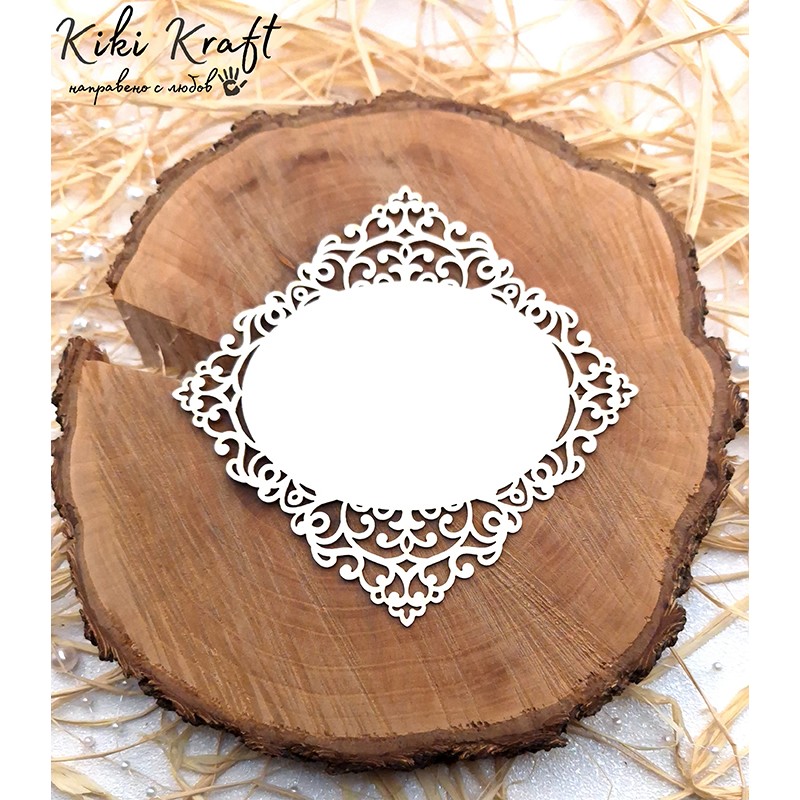 Рамка от бирен картон,1017 - Лазерно изрязана, екологична и уникална!