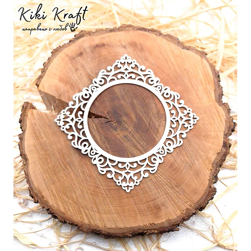 Рамка от бирен картон,1018 - Лазерно изрязана, екологична и уникална!