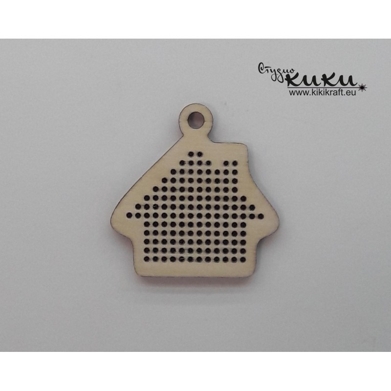 Дървена заготовка за бродиране-Къщичка