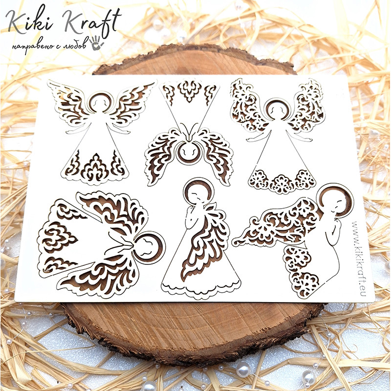 Ангели от бирен картон – лазерно изрязани – 1772