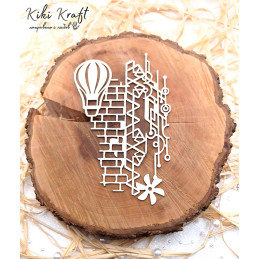 steampunk chipboard balloon with brick and geometric texture 1792