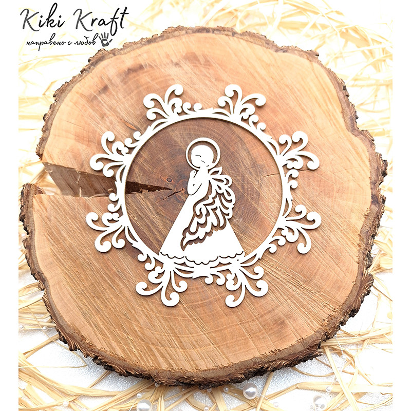 angel praying chipboard in decorative frame laser cut 1804 angel praying chipboard in decorative frame laser cut 1804