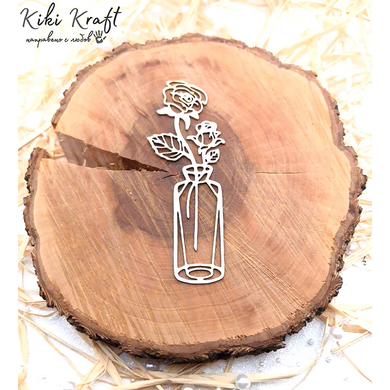 rose vase chipboard embellishment 1819 rose vase chipboard embellishment 1819