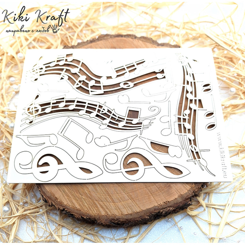 Музикални елементи от бирен картон – лазерно изрязани – 1773