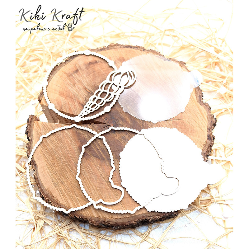 Шейкър с охлюв и рамка от бирен картон и ацетатна плака – Ш0127