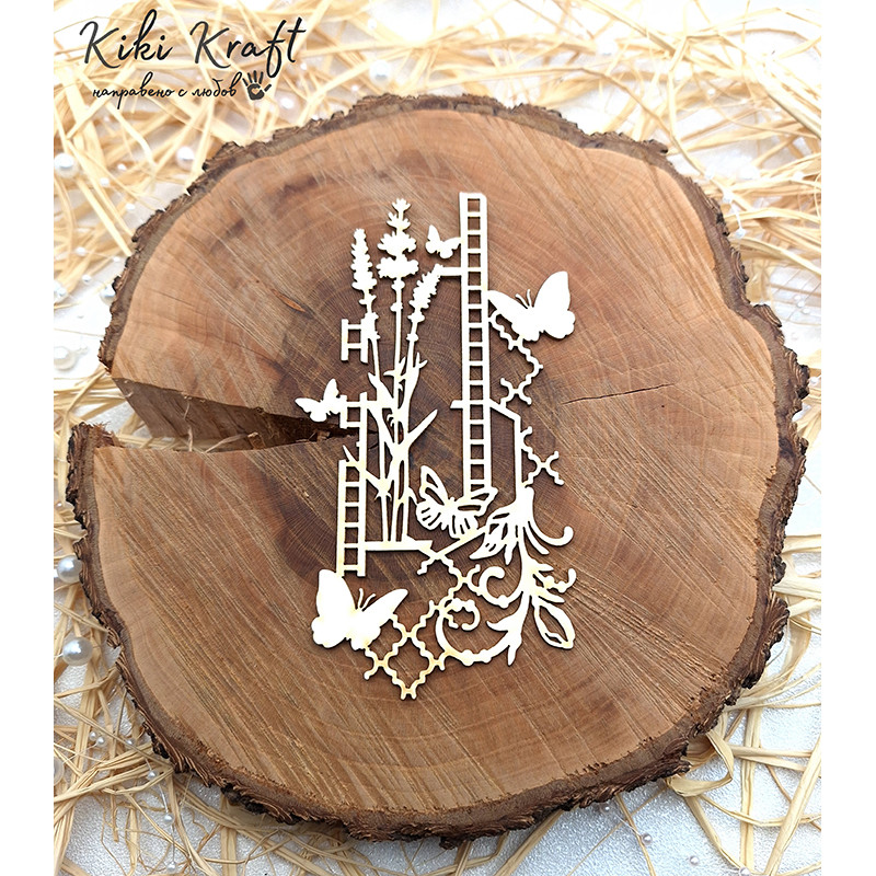 Фон с пеперуди, флорални елементи – 1942