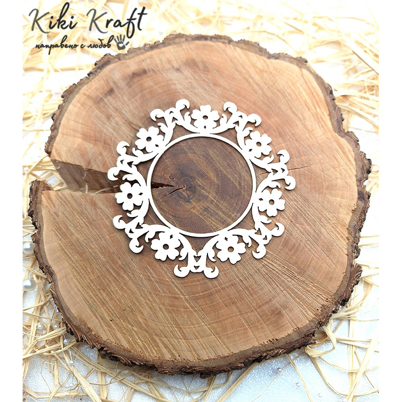 Лазерно изрязана рамка от бирен картон – Рамка-1268