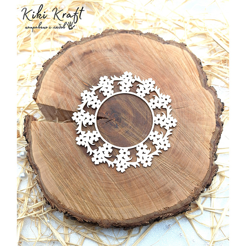 Лазерно изрязана рамка от бирен картон – Рамка-1276