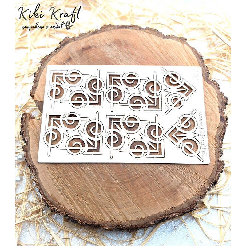 Ъгли с орнаменти от бирен картон – за картички, албуми и декорации – 0780