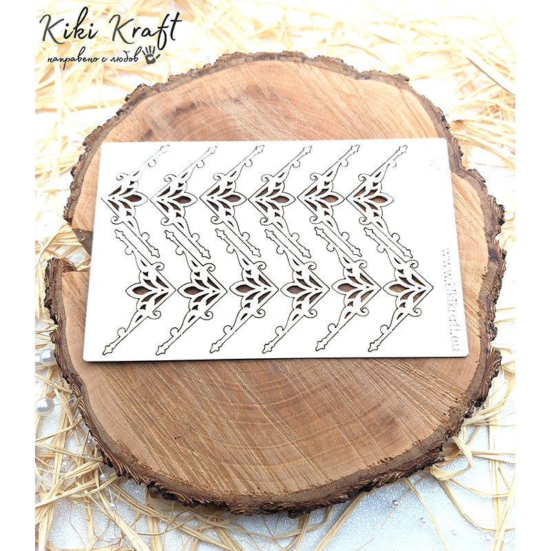 Ъгли с орнаменти от бирен картон – за картички, албуми и декорации – 0784