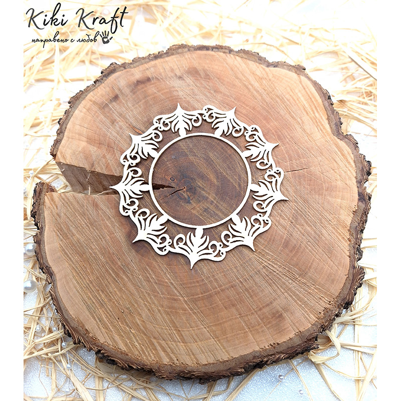 Лазерно изрязана рамка от бирен картон – Рамка-1279