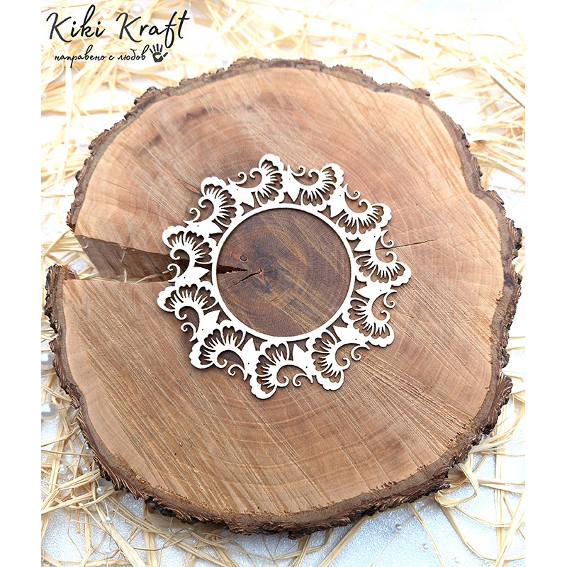 Лазерно изрязана рамка от бирен картон – Рамка-1282