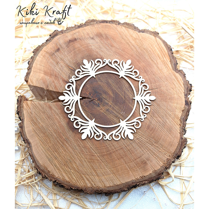 Лазерно изрязана рамка от бирен картон – Рамка-1284