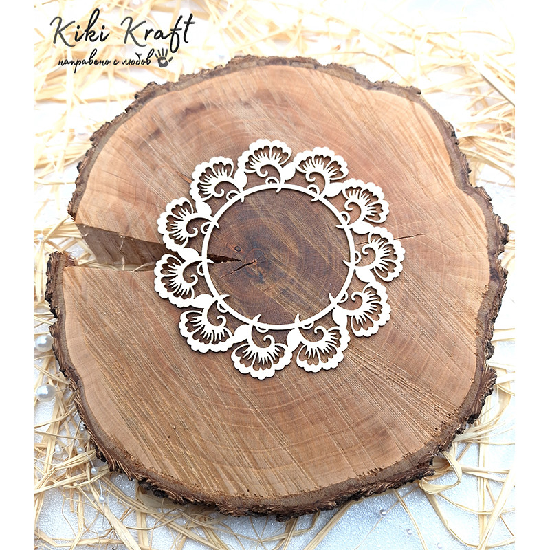 Лазерно изрязана рамка от бирен картон – Рамка-1287