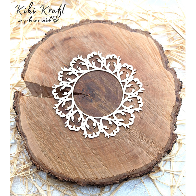 Лазерно изрязана рамка от бирен картон – Рамка-1288