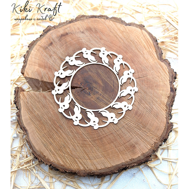 Лазерно изрязана рамка от бирен картон – Рамка-1289