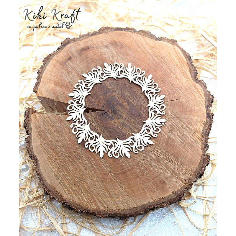 Лазерно изрязана рамка от бирен картон – Рамка-1291