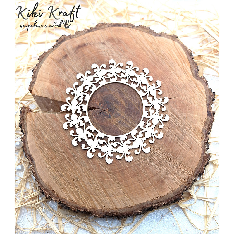 Лазерно изрязана рамка от бирен картон – Рамка-1292