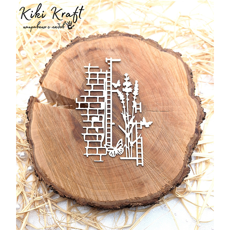 Фон с тухлички, растения и пеперуда от бирен картон – 2012